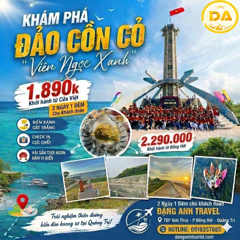 ĐỒNG HỚI – CỬA VIỆT – ĐẢO CỒN CỎ