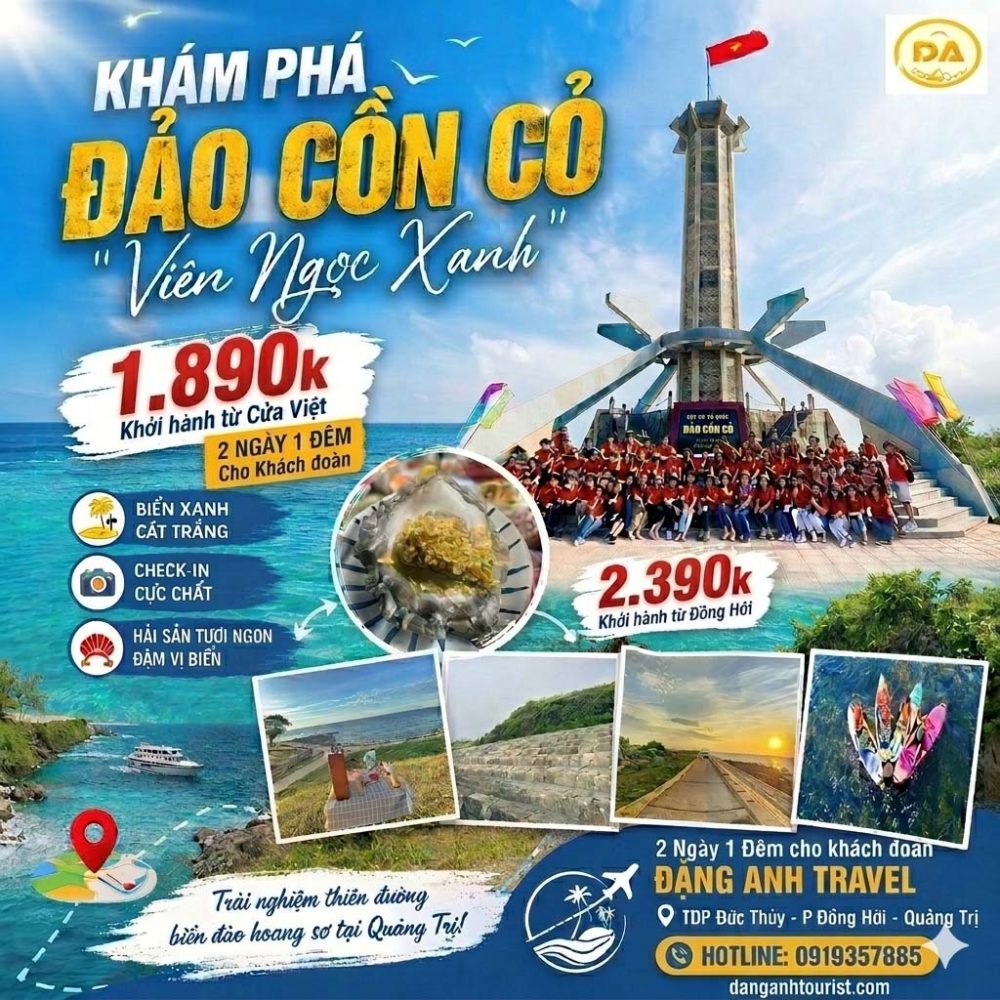 ĐỒNG HỚI – CỬA VIỆT – ĐẢO CỒN CỎ