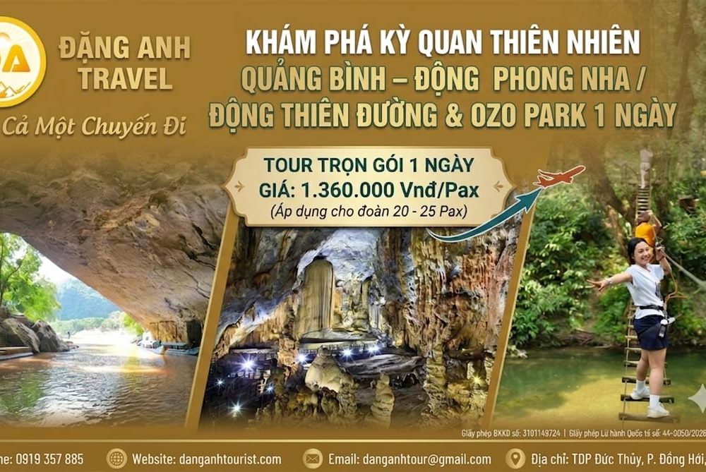 Động Phong Nha- Động Thiên Đường - Ozo 1 ngày