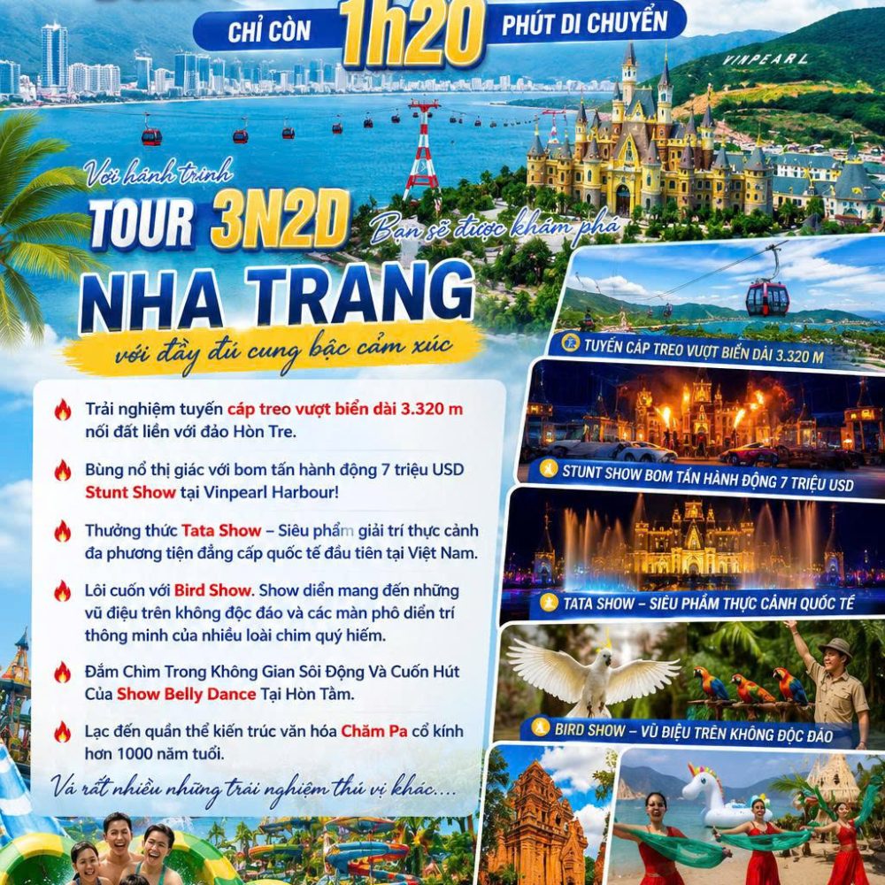 Tour Đồng hới Nha trang 3 ngày 2 đêm