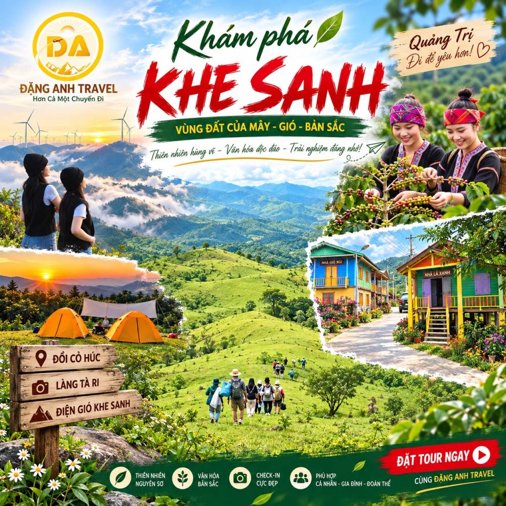 ĐỒNG HỚI – KHE SANH – ĐỒI CỎ HÚC – LÀNG TÀ RI – SĂN MÂY TRÊN ĐỈNH CU VƠ – SÂN BAY TÀ CƠN – PUN COFFEE – ĐỒNG HỚI